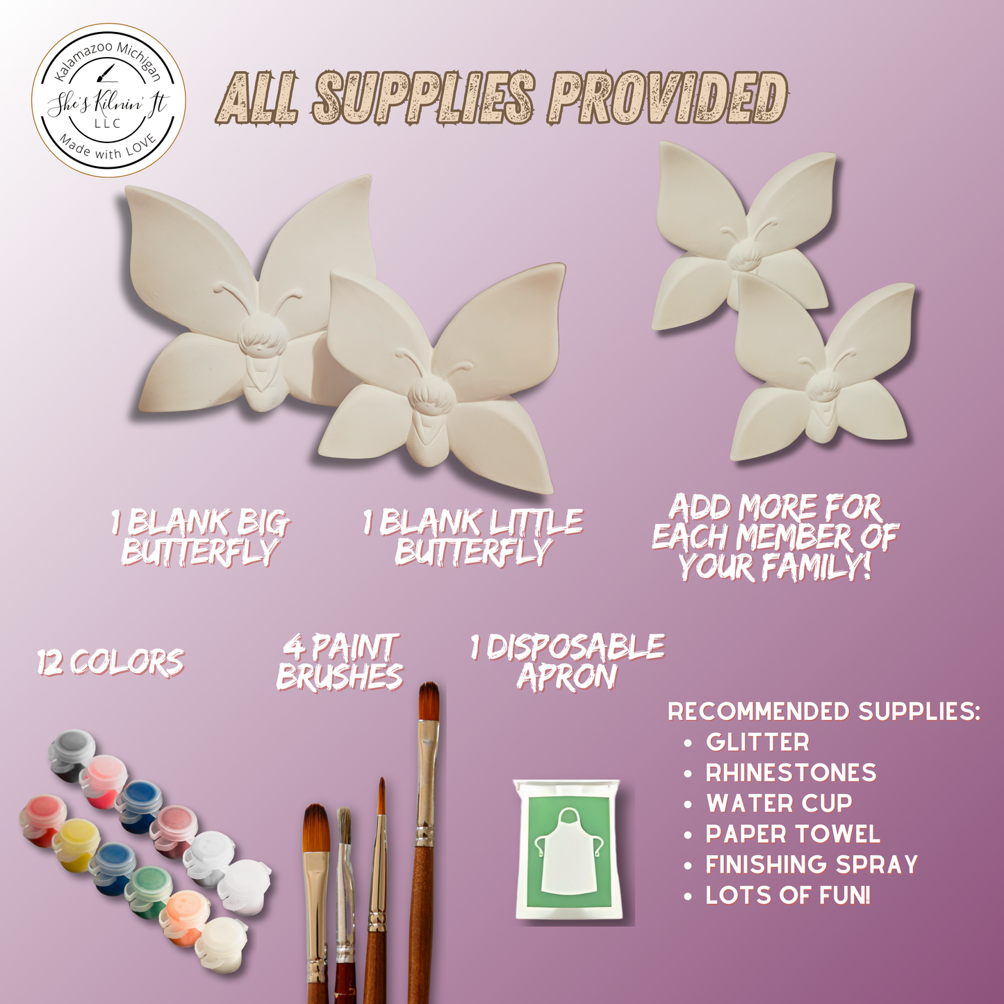 Paint Your Own Ceramics Kit | Butterfly Babies