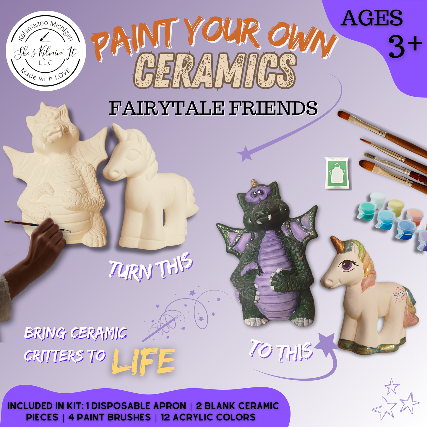 Paint Your Own Ceramics Kit | Fairytale Friends