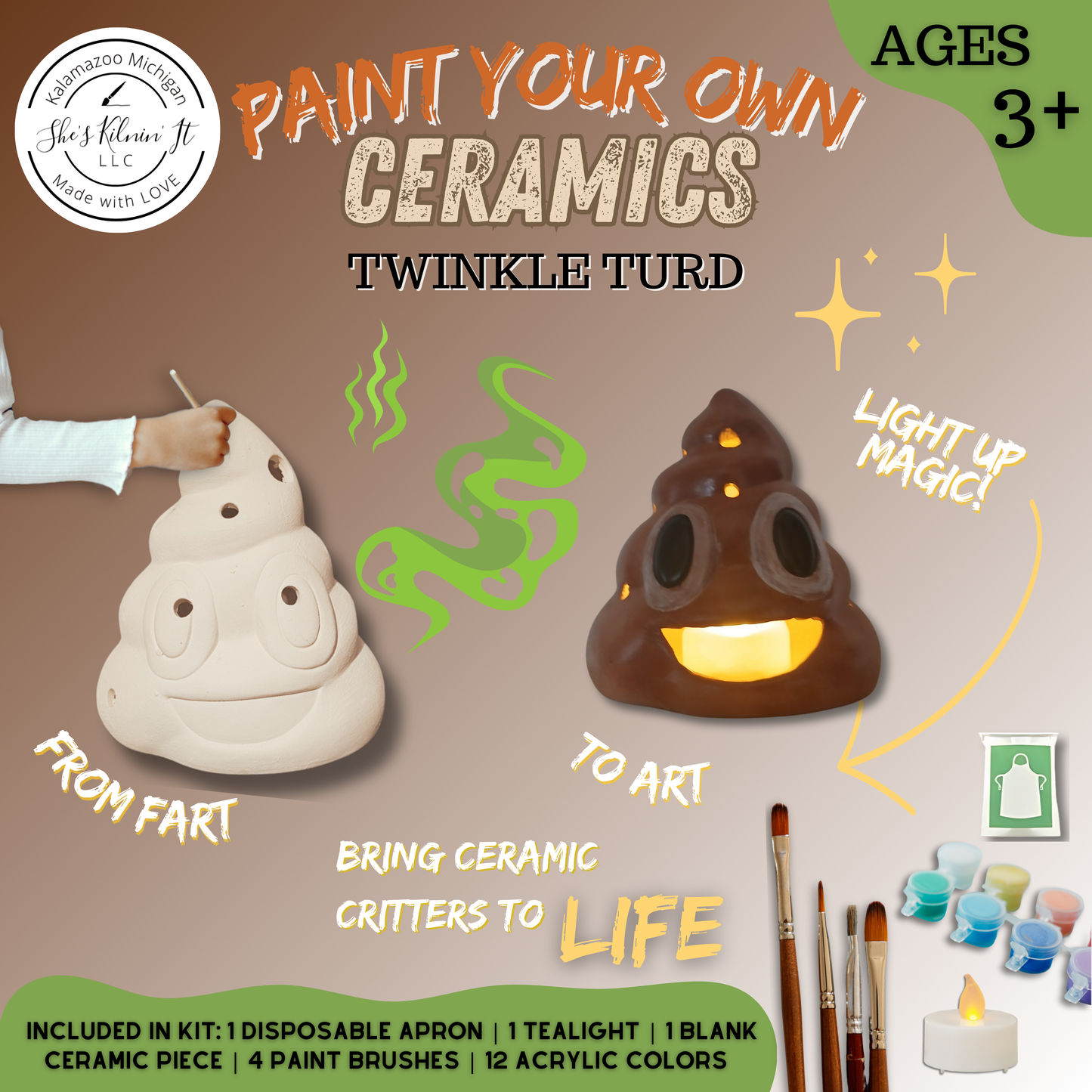 Paint Your Own Ceramics Kit | Tinkle Turd