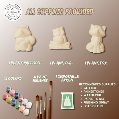 Paint Your Own Ceramics Kit | Cozy Creatures
