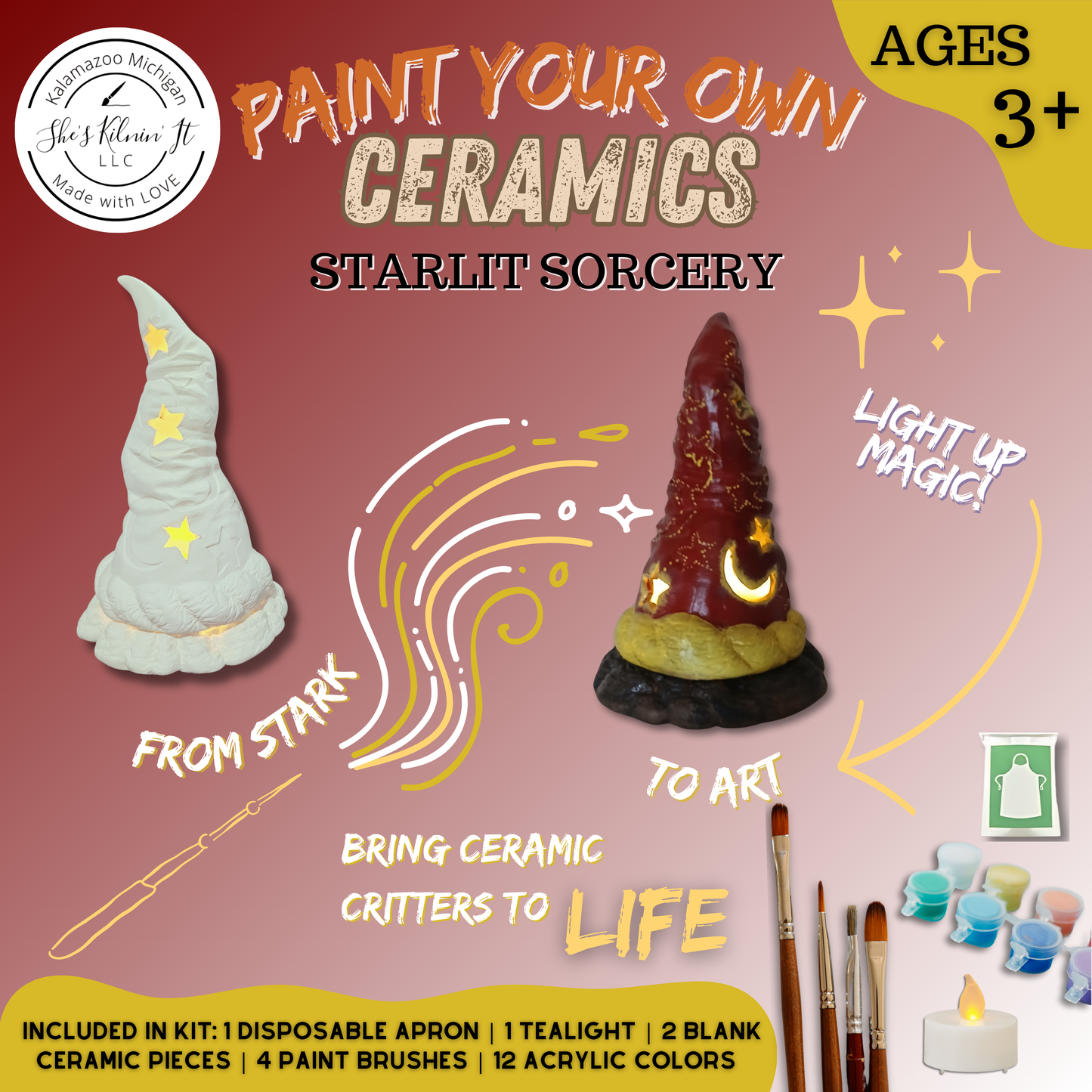 Paint Your Own Ceramics Kit | Starlit Sorcery